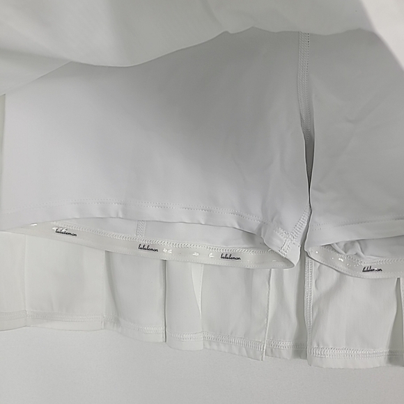 Lululemon Pace Setter Skirt Skort White Golf Tennis Pickleball Running Sz 10tall - Picture 2 of 8